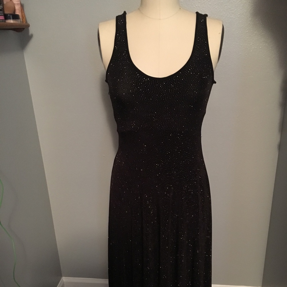 Bari-Jay. Black and golden sparkling dress